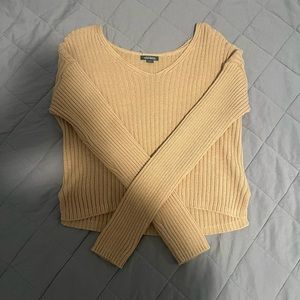V-Neck Cropped Sweater